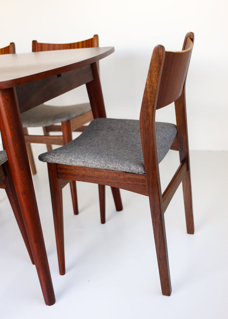 Set of Five Mid-century Dining Chairs