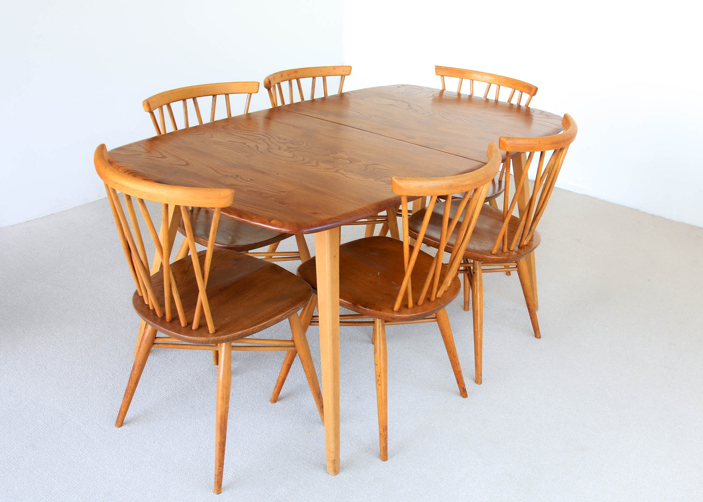 A Set of Four Vintage Shalstone Dining Chairs by Lucian Ercolani for Ercol (Two Sets Available)