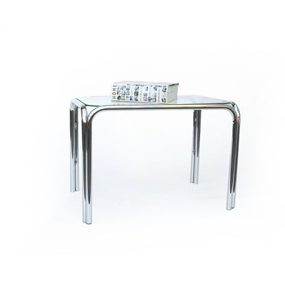 70s Chrome and Glass Side Table
