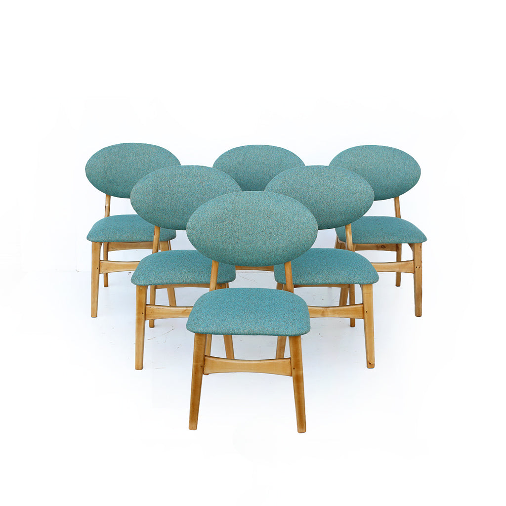 Mid-century Truline Dining Table and Six Chairs