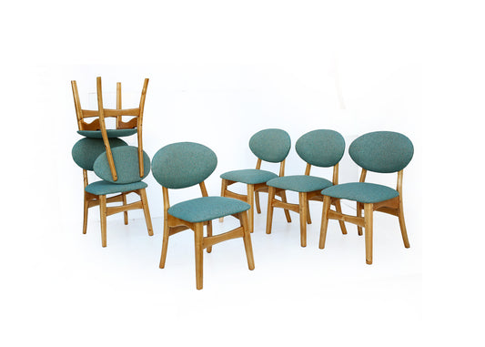 Mid-century Truline Dining Table and Six Chairs