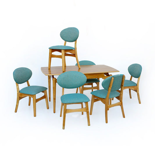 Mid-century Truline Dining Table and Six Chairs