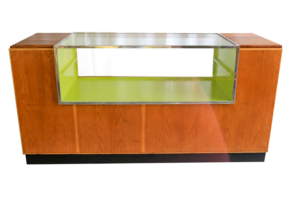 Solid Oak and Kiaat Haberdashery Counter