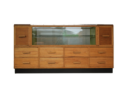 Solid Oak and Kiaat Haberdashery Counter