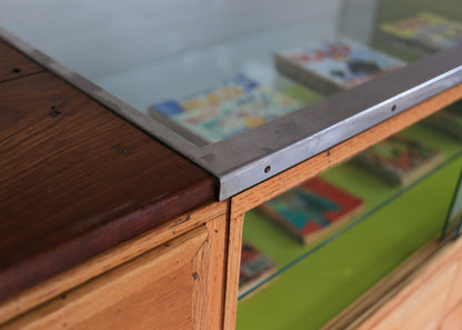 Solid Oak and Kiaat Haberdashery Counter