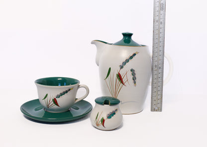 12 Piece Denby Greenwheat Tea Set
