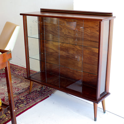 Solid Wood Mid-century Display Cabinet