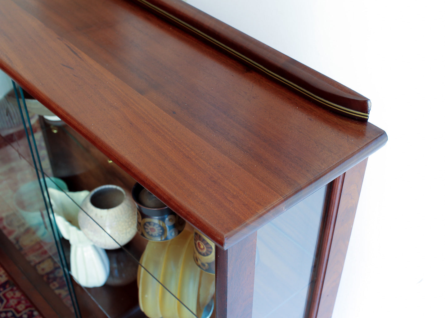 Solid Wood Mid-century Display Cabinet
