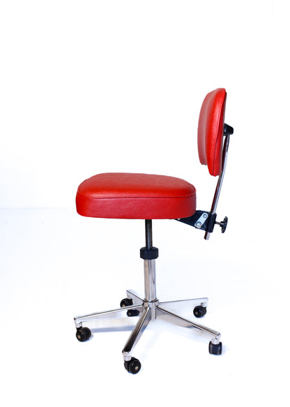 Bright Red Retro Typist's Chair