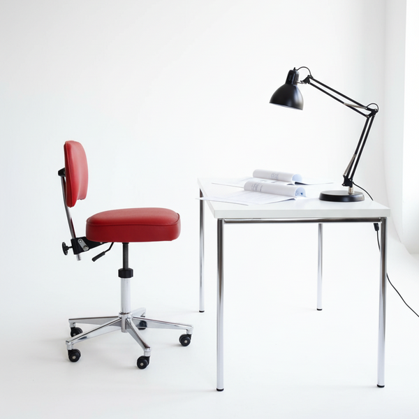 Bright Red Retro Typist's Chair