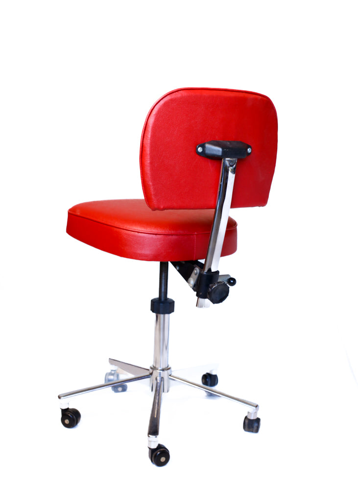 Bright Red Retro Typist's Chair