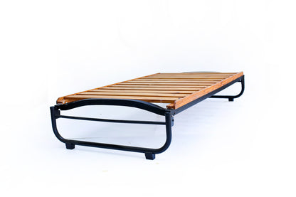 Two Vintage Steel Frame Single Beds - priced per item