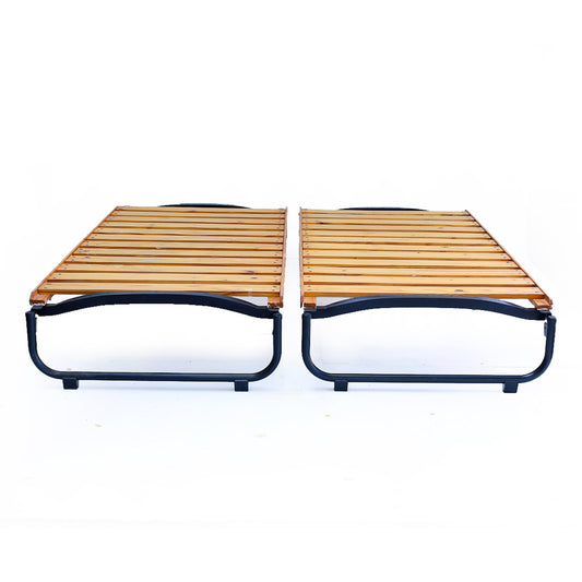 Two Vintage Steel Frame Single Beds - priced per item