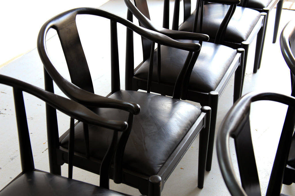 A Set of Four 1940's Hans Wegner Type China Chairs