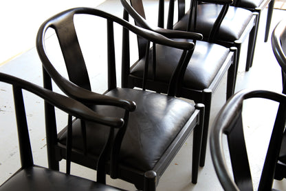 A Set of Four 1940's Hans Wegner Type China Chairs