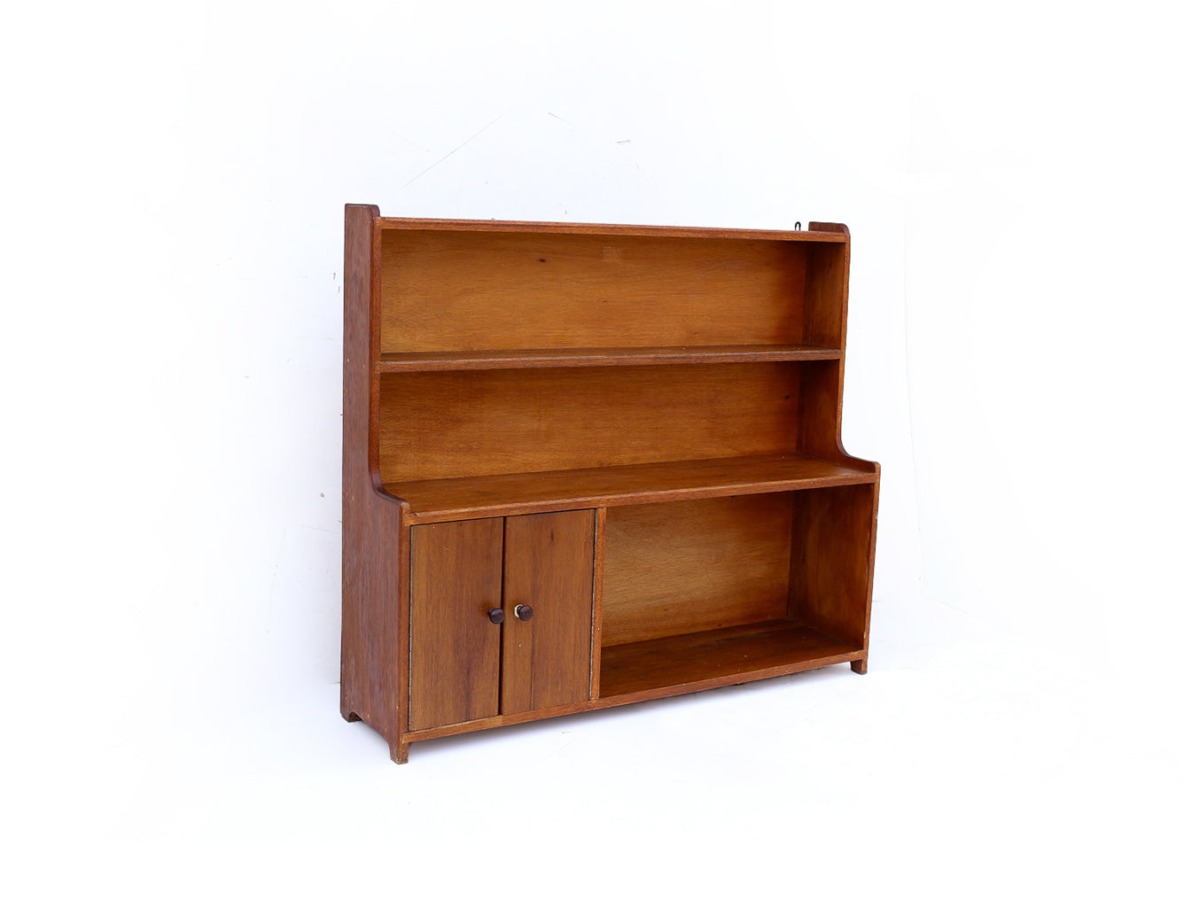 Solid Wood Shelf with a Cabinet