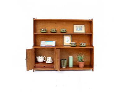 Solid Wood Shelf with a Cabinet