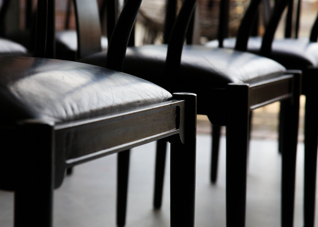 A Set of Four 1940's Hans Wegner Type China Chairs