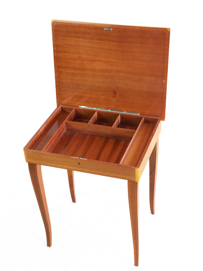 Italian Music Box Side Table with Inlaid Top, 1950s
