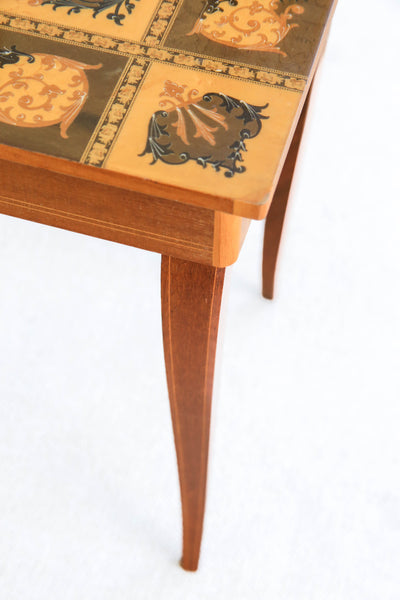 Italian Music Box Side Table with Inlaid Top, 1950s