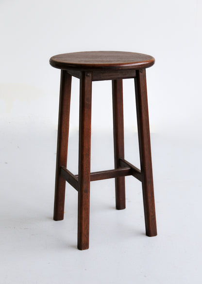 Four Solid Wood Vintage Bar Stools