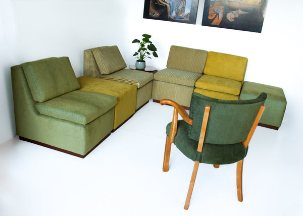 Modular Lemon and Lime Corner Sofa
