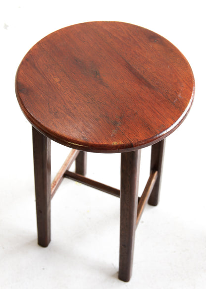 Four Solid Wood Vintage Bar Stools