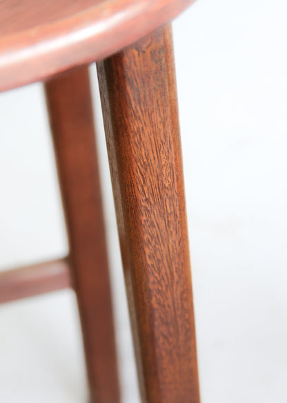 Four Solid Wood Vintage Bar Stools