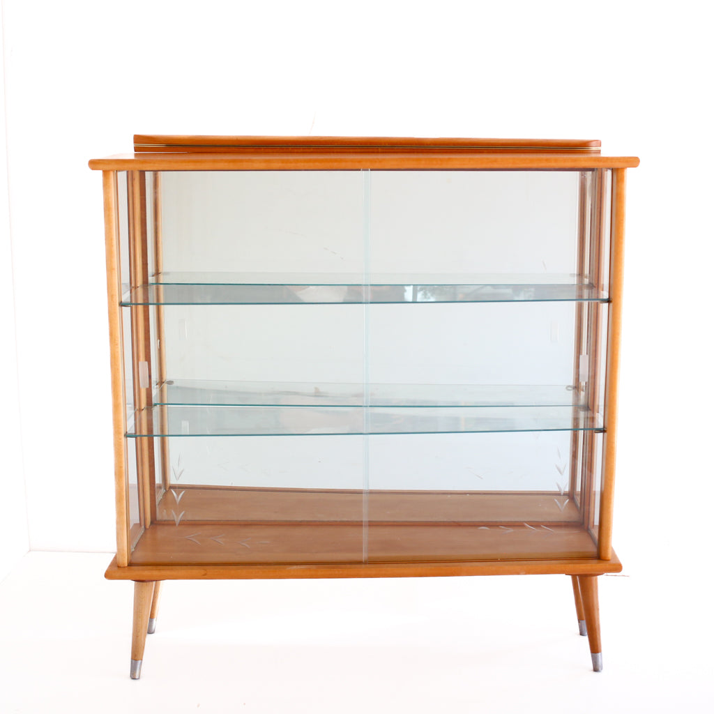 Solid Beech Wood Display Cabinet