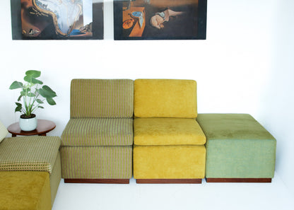 Modular Lemon and Lime Corner Sofa