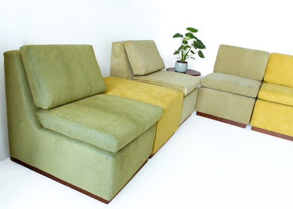 Modular Lemon and Lime Corner Sofa