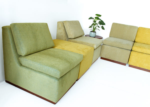 Modular Lemon and Lime Corner Sofa