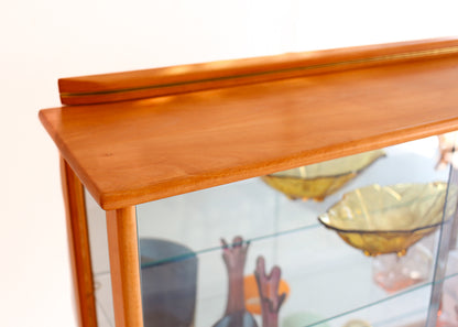 Solid Beech Wood Display Cabinet
