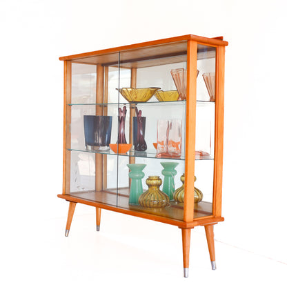 Solid Beech Wood Display Cabinet