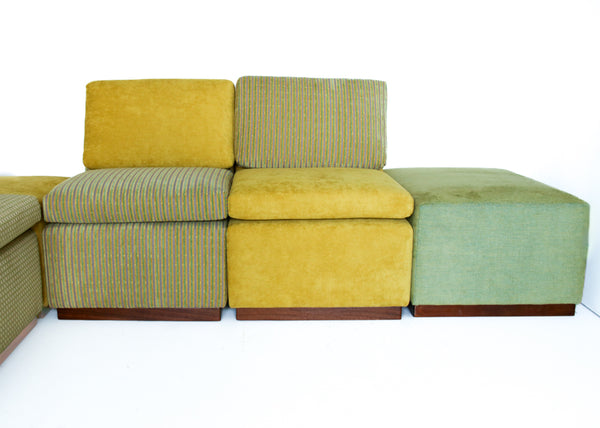 Modular Lemon and Lime Corner Sofa