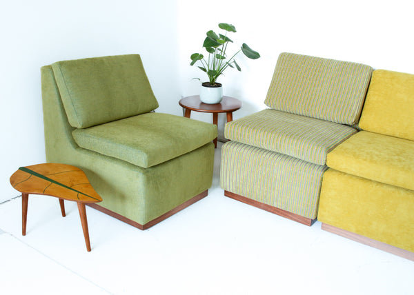 Modular Lemon and Lime Corner Sofa