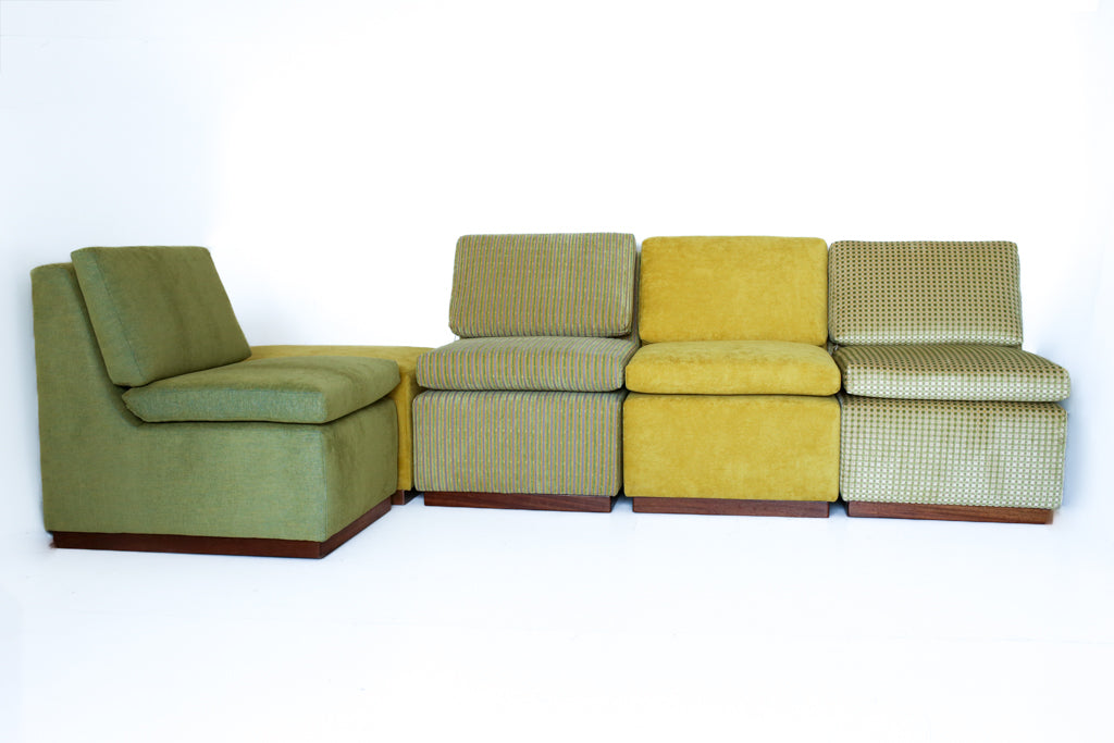 Modular Lemon and Lime Corner Sofa