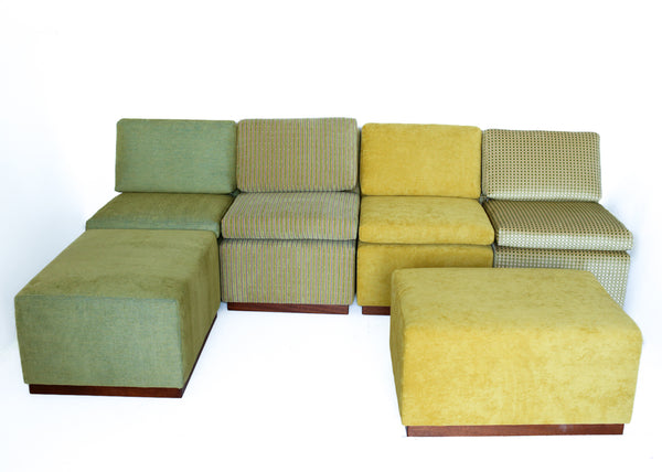 Modular Lemon and Lime Corner Sofa