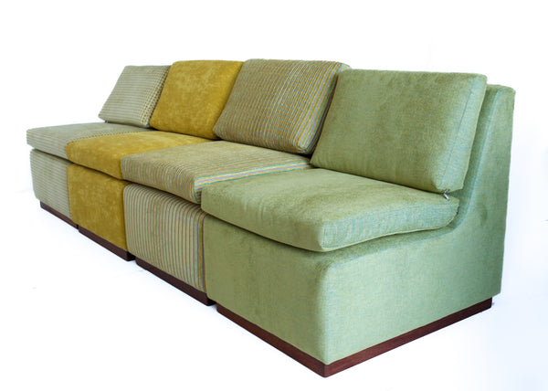 Modular Lemon and Lime Corner Sofa