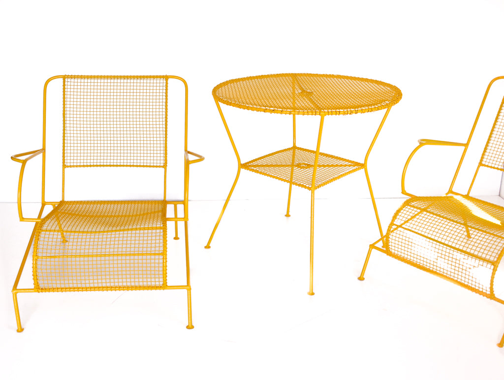 Yellow Vintage Patio Set - three pieces