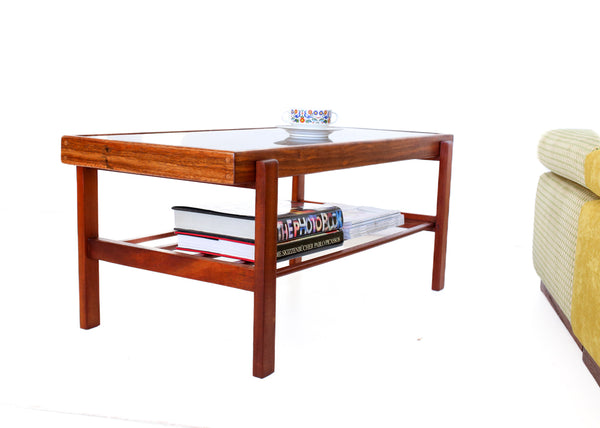 Glass Top Zim Teak Coffee Table