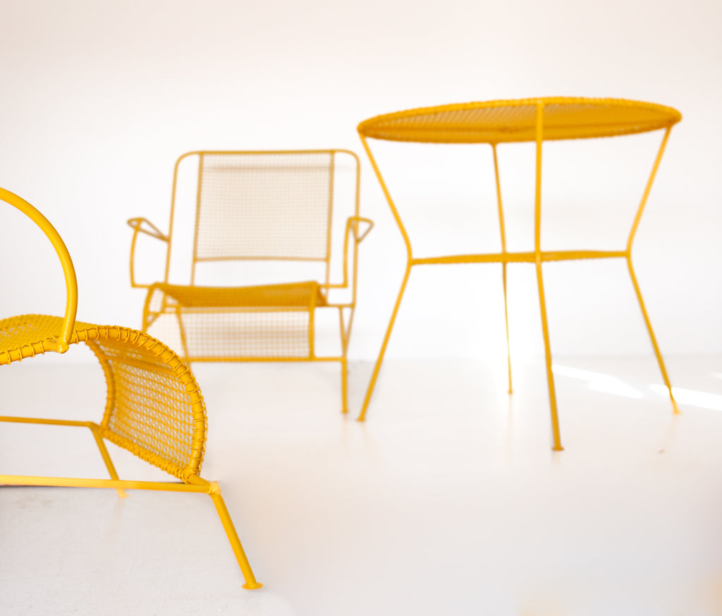 Yellow Vintage Patio Set - three pieces
