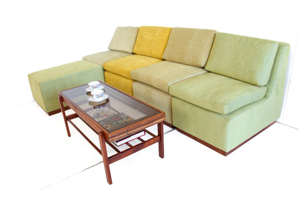 Modular Lemon and Lime Corner Sofa