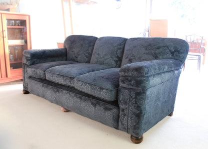 Large Art Deco Sofa in Textured Velvet