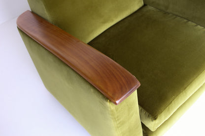 A Pair of Art Deco Style Velvet Armchairs