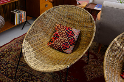 Mid-century Cane and Steel Bucket Chairs - priced per chair