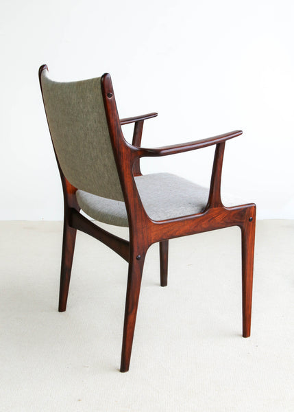 Set of Five Rosewood Dining Chairs by Johannes Andersen for Uldum Møbler (Denmark)