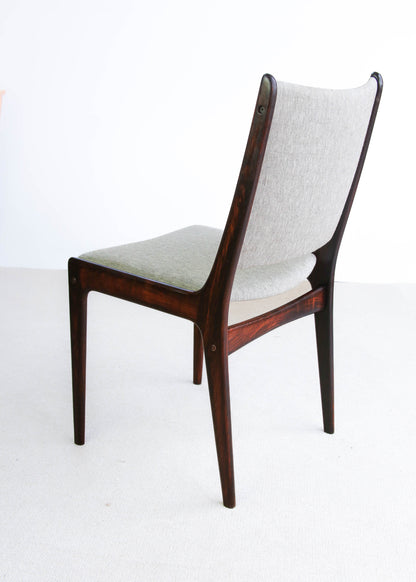 Set of Five Rosewood Dining Chairs by Johannes Andersen for Uldum Møbler (Denmark)