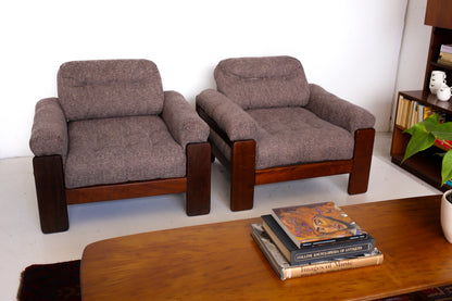 A Pair of Brutalist Armchairs