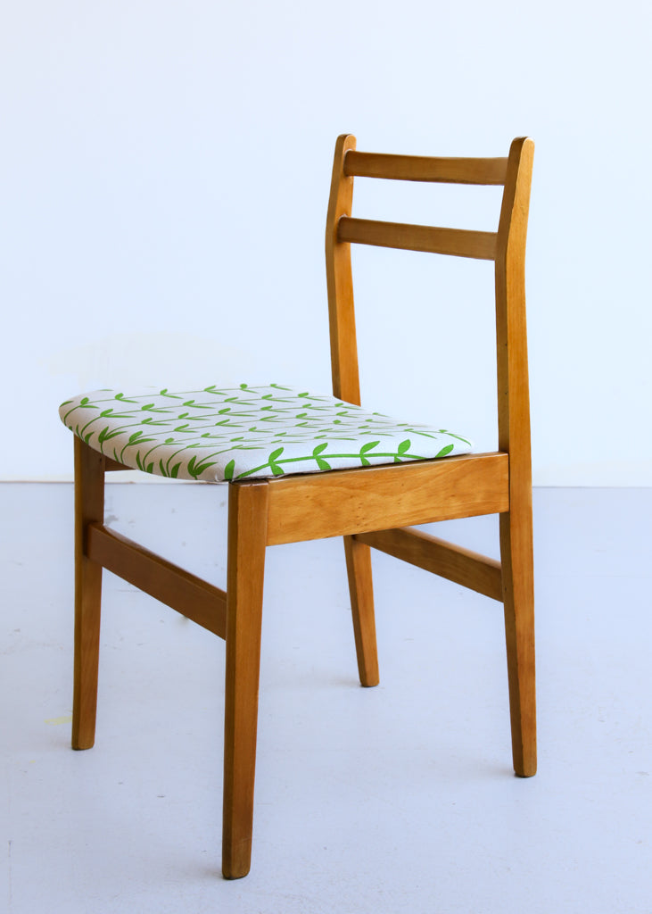 A Pair of Beech Wood Dining Chairs